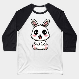 Kawaii White Bunny Baseball T-Shirt